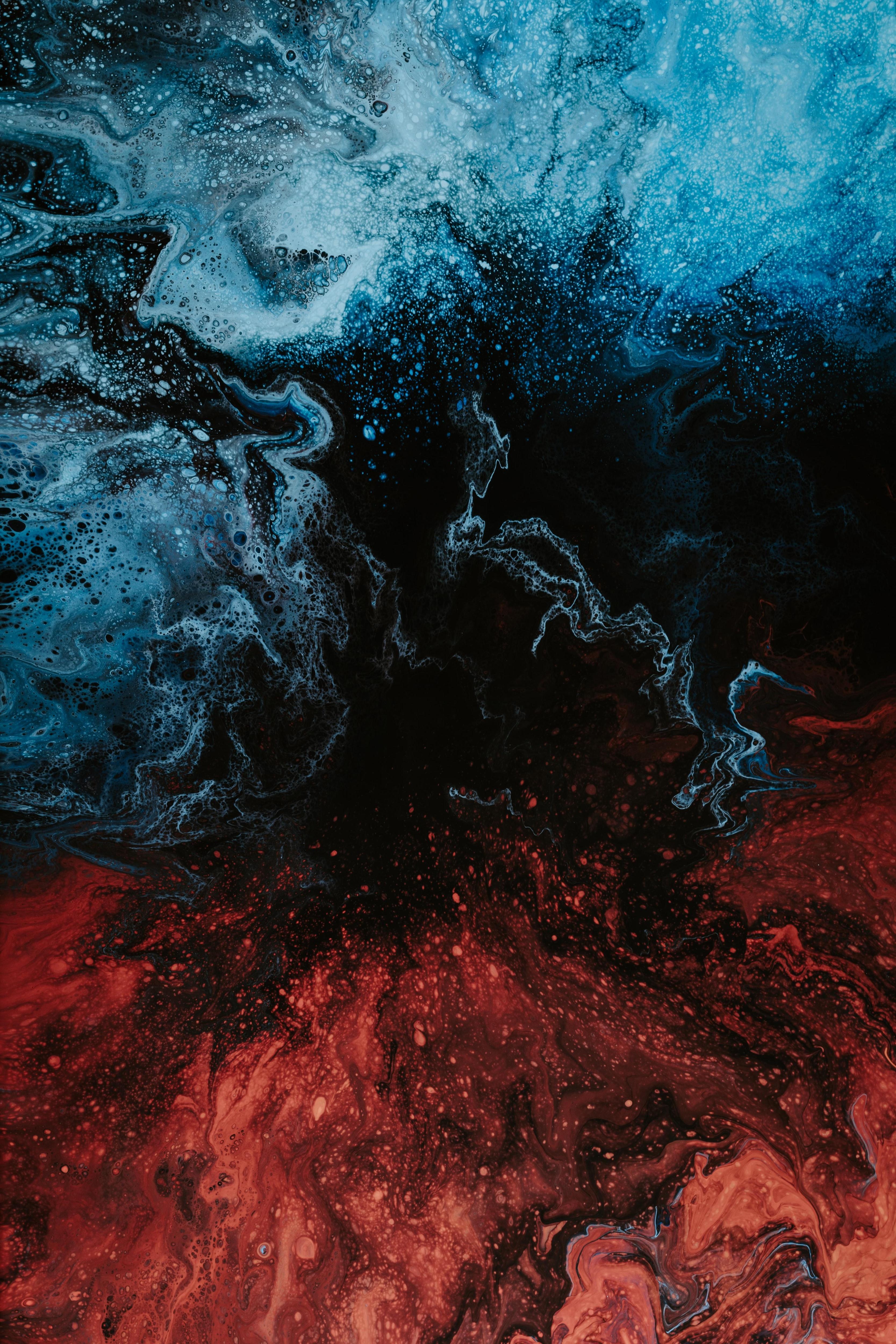 Plasma-Visual blau-rot