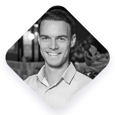 Portrait von einem Mann, der lächelt